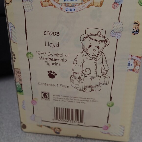 Cherished Teddies Lloyd 1997 Symbol of Membearship Figurine - Picture 5 of 6